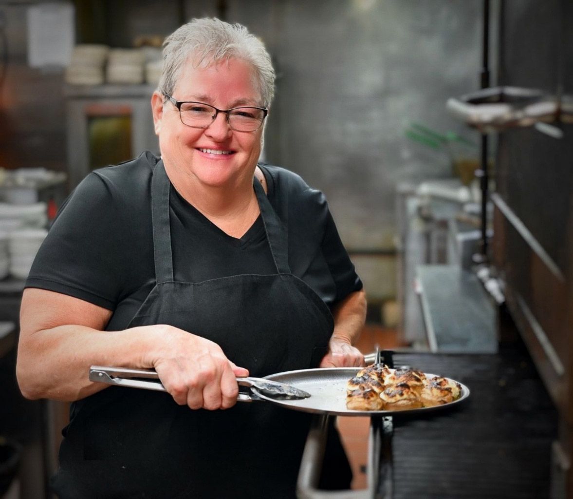 Chef Marcia B. in the Nightingale kitchen